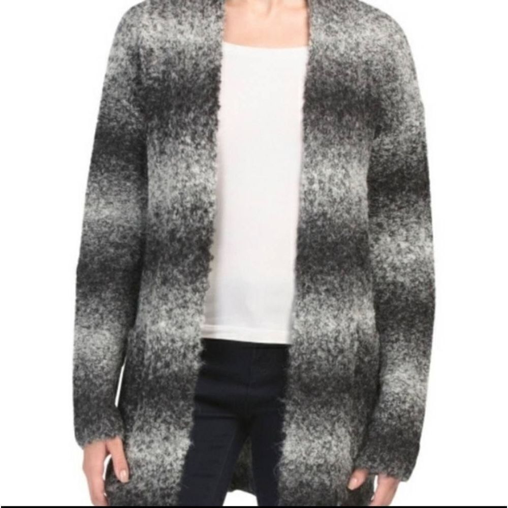 Rachel Zoe Alpaca Wool Cardigan Gray Small